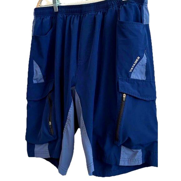 Padded Bike Cycling Shorts Cargo Pockets Athletic Mens 2XL Shorts Big Comfy - Picture 1 of 10